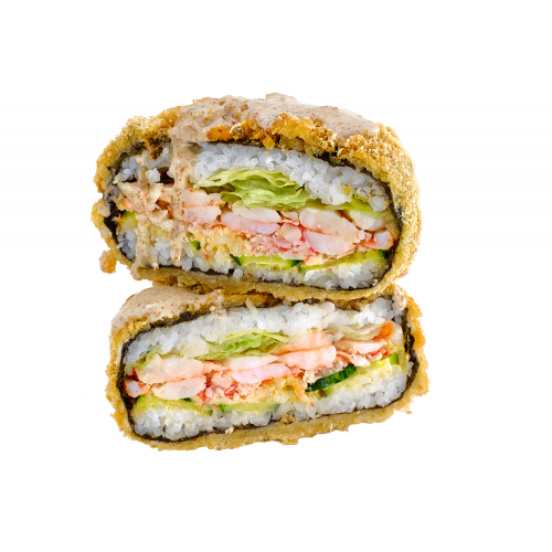 Суші-бургер з креветкою