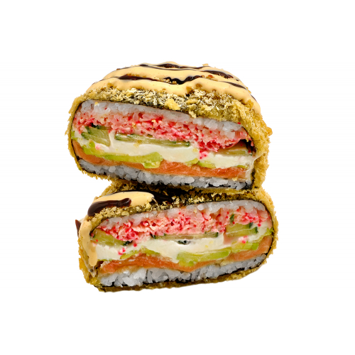 Суші-бургер з лососем